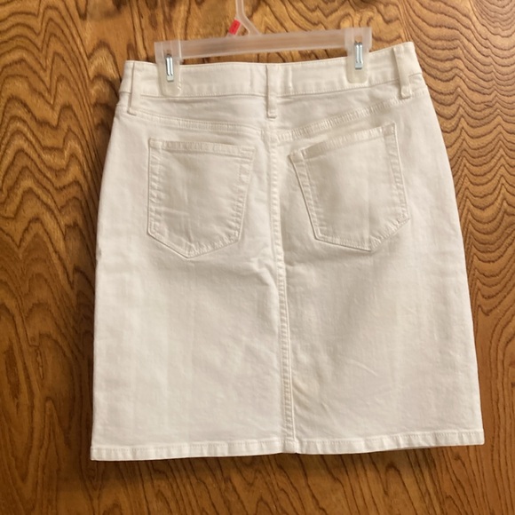 LOFT White jean skirt - Picture 2 of 4